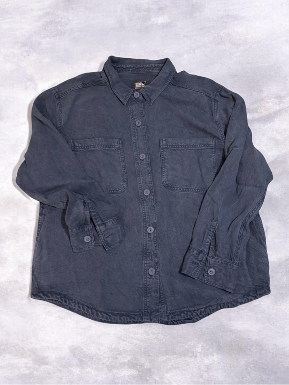 Eddie Bauer Dark Navy Long-Sleeve Button-Down Shirt